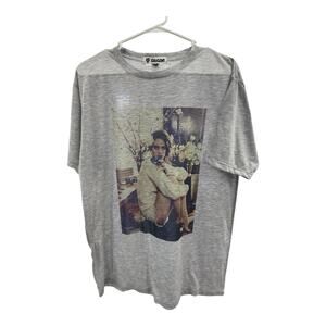 Gibgae Lana Del Ray Graphic Print Gray XXL Short Sleeve T-Shirt